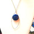 Anthropologie Jewelry | H.Pblue Lapis Modern Necklace | Color: Blue/Gold | Size: 21" Length