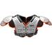 Schutt XV HD Adult Football Shoulder Pads - QB/WR Silver/Orange