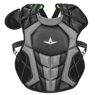 All Star System7 Axis NOCSAE Certified Youth Baseball Catcher's Chest Protector - Ages 9 - 12 Black