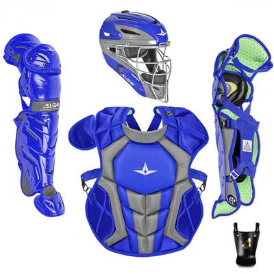 All Star System7 Axis NOCSAE Certified Youth Pro Catcher's Kit - Ages 9-12 Royal