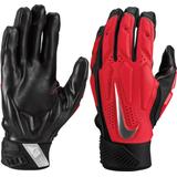Nike D-Tack 6.0 Adult Football Lineman Gloves Red/White/Chrome