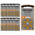 Rayovac - 60 Piles Auditives 13, 10 Plaquettes (PR48) - Orange