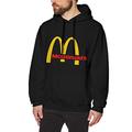Men's McDonalds Logo Merch Hoodie Pullover Sweatshirt Long Sleeve Hoodies for Men Clothes Black XL