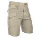 HARD LAND Men’s Tactical Shorts 8.5 Inches Water Resistant Tactical Cargo Work Shorts with Elastic Waist Ripstop Hiking Khaki Size 30