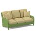 Braxton Culler Gibraltar 75" Round Arm Sofa w/ Reversible Cushions Other Performance Fabrics in Green/White/Brown | 36 H x 75 W x 36 D in | Wayfair