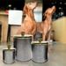 NU Steel Embossed Jumbo Pet 3 Piece Food Storage Container Set Metal | 8.5 D in | Wayfair PS-51