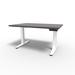 Compel Rizer Height Adjustable Standing Desk w/ Cable Management Wood/Metal in Gray/White/Brown | 60 W x 30 D in | Wayfair RZR-2-6030-GA-WHT-BNDL