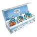 Designocracy Keepsake 3 Piece Wildlife Holiday Shaped Ornament Set Glass in Blue/Brown/White | 2 H x 9 W x 4 D in | Wayfair 77008S3