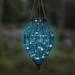 Exhart Solar Hanging Lantern w/ Waving Pattern in Blue | 25 H x 7.3 W x 7.3 D in | Wayfair 18932-RS