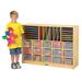 Jonti-Craft® Portable 15 Compartment Cubby w/ Wheels Wood in Brown | 35.5 H x 48 W x 15 D in | Wayfair 0415JCMG