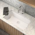 Moen Host 33-Inch Wide x 9.5-Inch Deep Undermount Granite Single Bowl Kitchen Sink Granite in Black/Gray/White | 9.5 H x 18.4375 D in | Wayfair