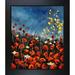 Tori Home Ledent - Poppies 451140 Framed Painting on Canvas Canvas, Wood in Blue/Red | 28.75 H x 24.75 W x 2 D in | Wayfair