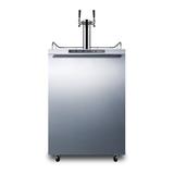 Summit Appliance 5.6 cu. ft. Outdoor Dual Tap Full Size Kegerator, Stainless Steel in Gray | 49 H x 25.88 W x 24 D in | Wayfair SBC635MOSHHTWIN