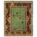 Green/Red 96 x 0.33 in Area Rug - Tufenkian Bordjalu Oriental Hand-Knotted Wool Area Rug Wool | 96 W x 0.33 D in | Wayfair A17.T48....0810