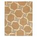 White 36 x 0.5 in Area Rug - Tufenkian Tranquility Geometric Hand-Knotted Wool/Silk Beige/Brown Area Rug Silk/Wool | 36 W x 0.5 D in | Wayfair