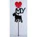 Red Barrel Studio® Schnauzer Love My Heart Garden Sign Metal | 20 H x 8 W x 1 D in | Wayfair 8405347AAAAE40A6BA511046CC80810A