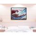 Vault W Artwork 'Japanese Boats on the Waves' by Katsushika Hokusai Framed Painting Print in Red & Blue Paper in Blue/Red | Wayfair