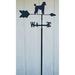 The Lazy Scroll Garden Mount Poodle Weathervane Metal in Black | 67 H x 18 W x 13 D in | Wayfair poodlein