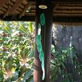 Mercer41 Anneisha Feng Shui Agate Mobile Wind Chime Wood/Metal in Brown/Green | 31 H x 3.2 W in | Wayfair 137545