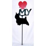 Red Barrel Studio® West Highland Terrier Love My Heart Garden Sign Metal | 20 H x 8 W x 1 D in | Wayfair 56918DA43D334743B6CD9C9ECCCBE960