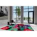 Black/Blue 108 x 0.5 in Area Rug - Tufenkian Floral Hand-Knotted Wool Black/Green/Red/Blue Area Rug Wool | 108 W x 0.5 D in | Wayfair