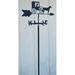 The Lazy Scroll Garden Mount Amish Horse & Buggy Weathervane Metal in Black | 68 H x 18 W x 13 D in | Wayfair horseandbuggyin
