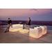 Vondom Ulm - Resin Lounge Outdoor Chair - Lacquered Plastic in Gray/White | 28.25 H x 32.25 W x 32.25 D in | Wayfair 54134F-WHITE