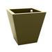 Vondom Cono Cuadrado - High Square Resin Cone Pot Planter - Lacquered Resin/Plastic in Brown | 11.75 H x 11.75 W x 11.75 D in | Wayfair