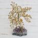 House of Hampton® Amenhotep Mystical Tree Citrine Gemstone Tree Stone in Gray/Yellow | 6.25 H x 4.3 W x 3.1 D in | Wayfair