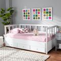 Red Barrel Studio® Drakesville Twin Solid Wood Daybed w/ Trundle Wood in White | Wayfair 7212A4A138504EAC93430F7E78533CA3