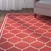 Red 108 x 0.25 in Indoor/Outdoor Area Rug - Winston Porter Herefordshire Geometric/Beige Indoor/Outdoor Area Rug, | 108 W x 0.25 D in | Wayfair