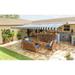 SunSetter Motorized XL Woven Acrylic Retractable Soffit Patio Awning Wood in Brown | 8 H x 228 W x 122 D in | Wayfair 519661S