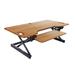 Symple Stuff Rocelco Retractable Standing Desk Converter Bundle Wood/Metal in Black | 45.75 W x 23.125 D in | Wayfair