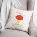 Red Barrel Studio® When Life Gives You Rain Throw Pillow Polyester/Polyfill blend | 18 H x 18 W x 1.5 D in | Wayfair