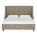 Joss & Main Anderson Low Profile Platform Bed Upholstered/Metal/Polyester/Linen in White | 47 H x 79 W x 89 D in | Wayfair