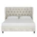 Etta Avenue™ Azariah Tufted Low Profile Platform Bed Upholstered/Velvet in Gray | 46 H x 83 W x 89 D in | Wayfair C05C9D45789E4B88B671C60B24ABB53D