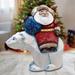 The Holiday Aisle® Ride on Polar Bear Wood Carved Hand-Painted Santa Wood in Brown | 6 H x 5 W x 3 D in | Wayfair 601EEBA8F7A04CEF9CDFDFD39DF9895E