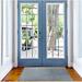 Union Rustic Joell Indoor Door Mat Synthetics in White/Blue | 36" W x 60" L | Wayfair 85CD0CBEE2C14BC190C49F978E706AFD
