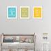 Harriet Bee DeBarros Spring Theme, Let Them Be Little, Don't Grow up 3-Piece Set Paper Print in Blue/Green/Yellow | 11 H x 8.5 W x 0.1 D in | Wayfair