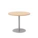 KFI Studios 30 Round Pedestal Table Wood in White | 29 H x 36 W x 36 D in | Wayfair OLTFL36RD-B1922-SL-10776