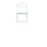 PRE Sales Rhino Fan Back Folding Chair Plastic/Resin in White | 34.25 H x 17.5 W x 21.25 D in | Wayfair 2141