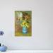 Vault W Artwork "Vase w/ Daisies & Anemones" by Vincent Van Gogh Painting Print on Canvas in Blue/Green/Yellow | 18 H x 12 W x 1.5 D in | Wayfair