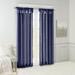 Kelly Clarkson Home Rivau Faux Silk Lined Twist Tab Window Curtain Panel Polyester in Green/Blue/Navy | 95 H in | Wayfair
