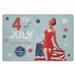 1 x 18 W in Kitchen Mat - The Holiday Aisle® Gustav Fourth Of July Celebration Kitchen Mat Synthetics | 1 H x 18 W in | Wayfair