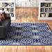 Blue/Navy 48 x 0.5 in Area Rug - Charlton Home® Chua Floral Navy Blue/Ivory Area Rug Polypropylene | 48 W x 0.5 D in | Wayfair