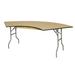 PRE Sales WFT 60" Semi-Circle Folding Table Wood in Gray/Brown | 30 H x 60 W x 30 D in | Wayfair 3890