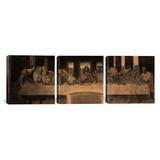 Vault W Artwork The Last Supper IV by Leonardo da Vinci 3 Piece Painting Print on Wrapped Canvas Set Canvas, in White | Wayfair 1354PANd-3PC6-36x12