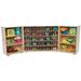 Wood Designs Tray Tri-Fold Storage w/ (25) Translucent Trays Wood in Brown | 38 H x 96 W x 15 D in | Wayfair 25502