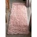 Pink 27 x 0.1 in Area Rug - Well Woven Kuki Chie Glam Solid Ultra-Soft Plush Shag Rug Polyester | 27 W x 0.1 D in | Wayfair KU-10-2