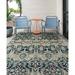 White 24 x 0.25 in Area Rug - Bungalow Rose Atherton Ikat Blue/Black/Beige Indoor/Outdoor Area Rug Polypropylene | 24 W x 0.25 D in | Wayfair